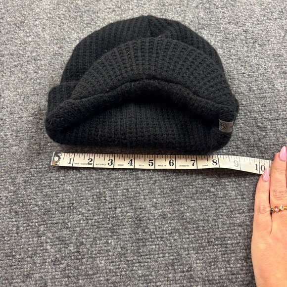 THE NORTH FACE Mens Black Knit Brimmed Beanie Winter Cap One Size fits most - Picture 7 of 10